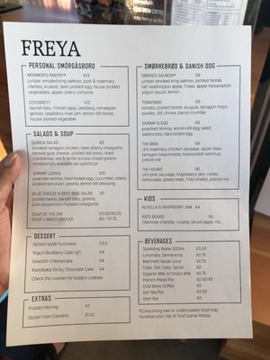 Menu photo 7 Freya Seattle, WA