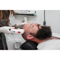 The Lash Room and Brow Bar - Scalp Laser tattoo removal for balding head, comes with pre-numbing.