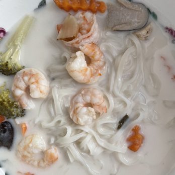Mama Ning's Thai - Shrimp with tails pitched off in Tom kha entree - Thai Near Me - Watkinsville, Georgia Mama Ning's Thai - Shrimp with tails pitched off in Tom kha entree - Thai Near Me - Watkinsville, Georgia