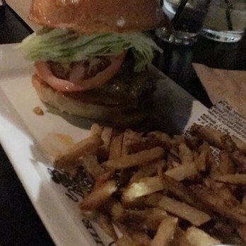 The State - The State Burger with fries *default side is a salad which I would have gotten but my cousin wanted half my fries lol* - Whiskey Bars Near Me - Rancho Cucamonga, California The State - The State Burger with fries *default side is a salad which I would have gotten but my cousin wanted half my fries lol* - Whiskey Bars Near Me - Rancho Cucamonga, California