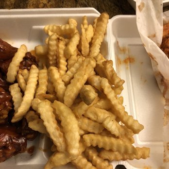 Wings 'N More - Suppose to be curly fries??? I could have bought this for 1.99 for a bag instead of 3.12 for a hand full - American Near Me - Austin, Texas Wings 'N More - Suppose to be curly fries??? I could have bought this for 1.99 for a bag instead of 3.12 for a hand full - American Near Me - Austin, Texas
