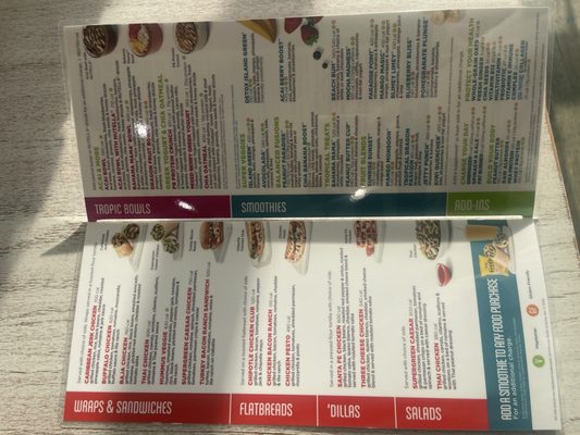 Menu photo 1 Tropical Smoothie Cafe Cypress, TX Menu photo 1 Tropical Smoothie Cafe Cypress, TX