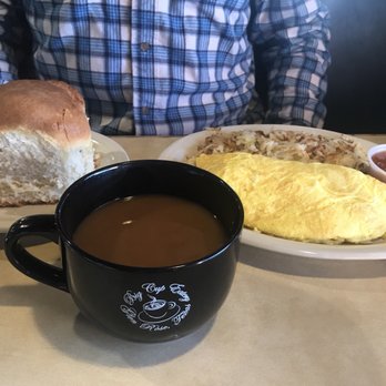 Big Cup Eatery - Spanish omelet with biscuit and hasbrowns - American Near Me - Glen Rose, Texas Big Cup Eatery - Spanish omelet with biscuit and hasbrowns - American Near Me - Glen Rose, Texas