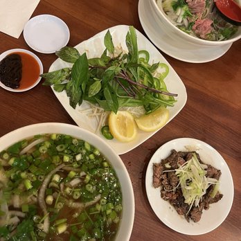 Pho 90 Degree - #11 - Pho dac biet (top) & #15 - Pho tai dap chay (bottom) - Vietnamese Near Me - San Jose, California