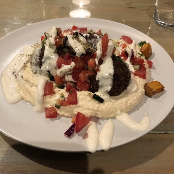 A Tu Bola - Green falafel with hummus - Tapas/Small Plates Near Me - Barcelona, B A Tu Bola - Green falafel with hummus - Tapas/Small Plates Near Me - Barcelona, B