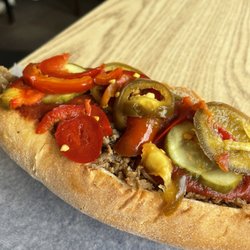 Carl's Corner - Steak with pickles and hot peppers