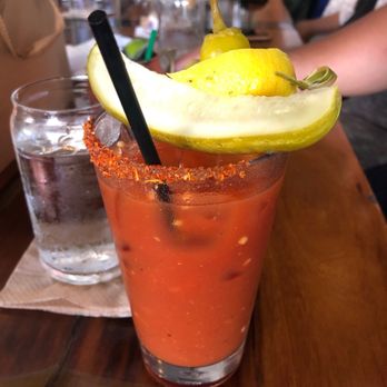 Rustic Root - Spicy Bloody Mary with an extra pickle - Cocktail Bars Near Me - San Diego, California