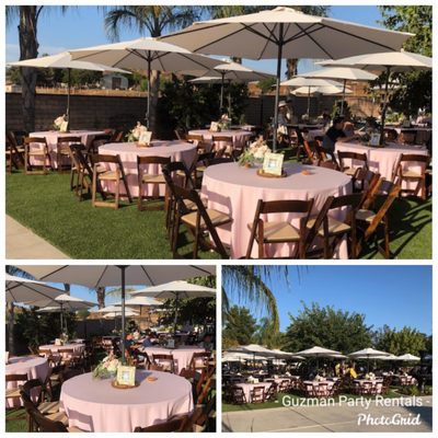 Guzman Party Rentals - Hello everyone we are a party rental company that would love to offer our services. We rent tables, chairs, tents, and more. We have different tables from rectangular to farm tables. Chairs We have different types. We have reasonable prices please give us a call or text at 9514095539
