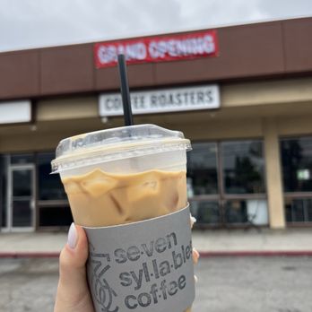 Seven Syllables Coffee - Vanilla Latte (oat milk) - Coffee Roasteries Near Me - Cerritos, California Seven Syllables Coffee - Vanilla Latte (oat milk) - Coffee Roasteries Near Me - Cerritos, California