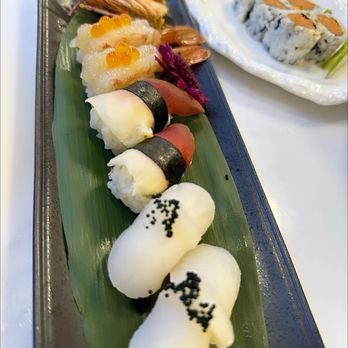 Hokkaido - *Sushi plate- Scallop, red clam, and sweet shrimp. *Spicy tuna - Sushi Bars Near Me - Sneads Ferry, North Carolina Hokkaido - *Sushi plate- Scallop, red clam, and sweet shrimp. *Spicy tuna - Sushi Bars Near Me - Sneads Ferry, North Carolina