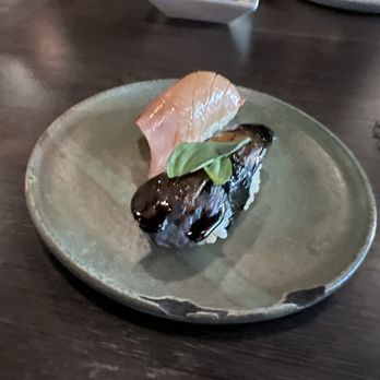 Sado - Nigiri and one Vegan nigiri (mushroom) - Sushi Bars Near Me - St. Louis, Missouri