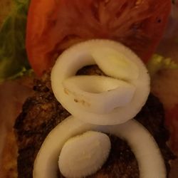 Bernie's Pub & Grill - Regular burger and it come with fries (not pictured). Totally worth the money.