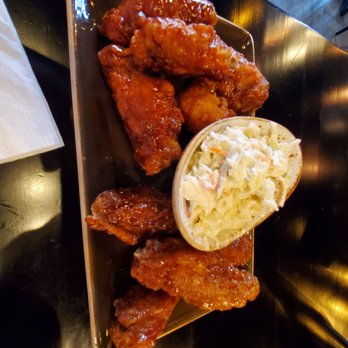 Bonchon Leesburg - Wings split between soy garlic - not bad - and the spicy. The waiter told me he didn't know what the spice was " it comes from corporate." - Chicken Wings Near Me - Leesburg, Virginia Bonchon Leesburg - Wings split between soy garlic - not bad - and the spicy. The waiter told me he didn't know what the spice was " it comes from corporate." - Chicken Wings Near Me - Leesburg, Virginia