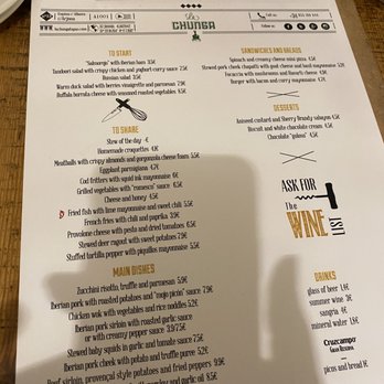 La Chunga - menu in English - Spanish Near Me - Seville, SE