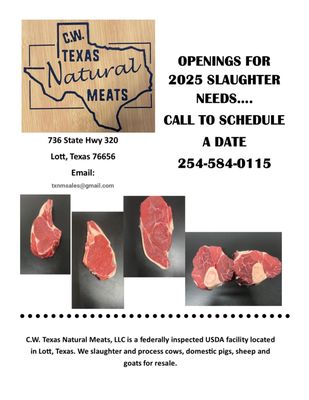 TEXAS NATURAL MEATS - Updated May 2026 - 736 State Hwy 320, Lott
