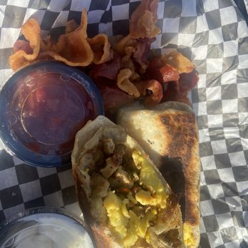 Black Market Bar & Grill - Breakfast burrito w/ bacon - Bars Near Me - Birmingham, Alabama Black Market Bar & Grill - Breakfast burrito w/ bacon - Bars Near Me - Birmingham, Alabama