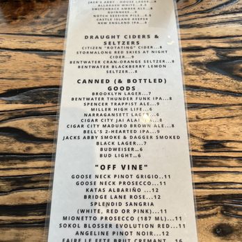 Wicked Craft - Drink menu - Sandwiches Near Me - Boston, Massachusetts