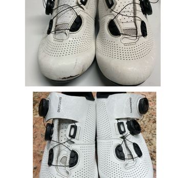 Shoe Wiz - Cleaned & touched up... I'm very happy with the result & will definitely come back for future cleaning and repairs. - Shoe Repair Near Me - Carson, California