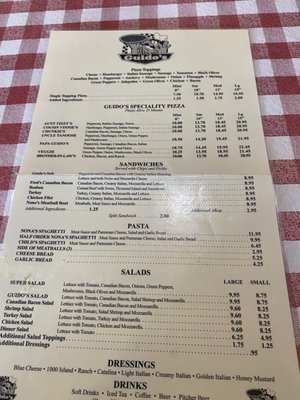 Menu photo 1 Guido's Pizza - Tontitown Tontitown, AR Menu photo 1 Guido's Pizza - Tontitown Tontitown, AR