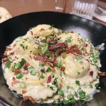 Cascata Italian Cuisine - Formaggio di Ravioli carbonara - Italian Near Me - Sioux Falls, South Dakota