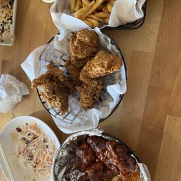 Crispy fried and marinated chicken