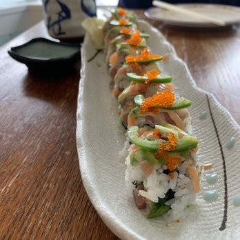 Brookside Sushi - a long plate of sushi - Sushi Bars Near Me - Kansas City, Missouri Brookside Sushi - a long plate of sushi - Sushi Bars Near Me - Kansas City, Missouri