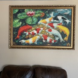 Koi in canvas 58x39 Koi in canvas 58x39