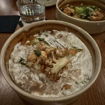 Laurel Park - Roasted cauliflower (half eaten) - New American Near Me - Charlotte, North Carolina