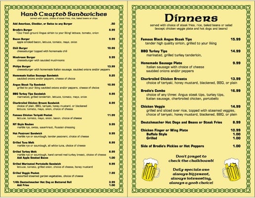 Menu photo 7 Brodie's Pub Peabody, MA