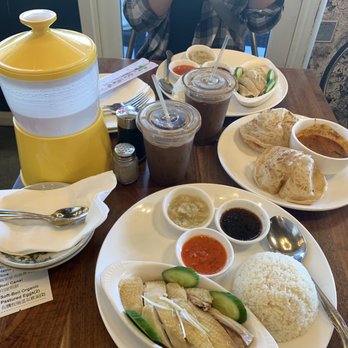 Ipoh Kopitiam - Hainan chicken rice, roti canai, white coffee (free refill).. all so good! - Malaysian Near Me - Alhambra, California