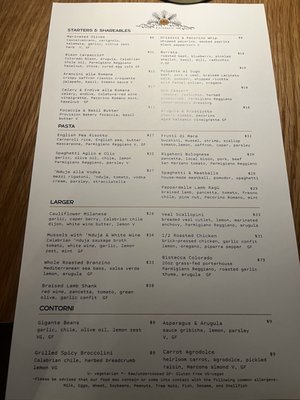 Menu photo 1 Oro Restaurant Colorado Springs, CO Menu photo 1 Oro Restaurant Colorado Springs, CO