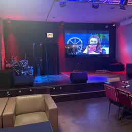 Entertainment stage in the main dining area. Check out their live band on Friday nights! It's supposed to be a really popular night Entertainment stage in the main dining area. Check out their live band on Friday nights! It's supposed to be a really popular night