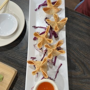 Victor's Sushi - Crab rangoons - really delicate and  crispy pastry - Sushi Bars Near Me - Brush, Colorado