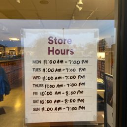 Store hours