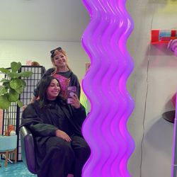 The Moon - Me and Ashleigh after my consultation and first blowout!