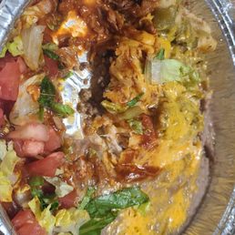 Enchilada Combo (chicken, beef, carne adobada) Christmas.