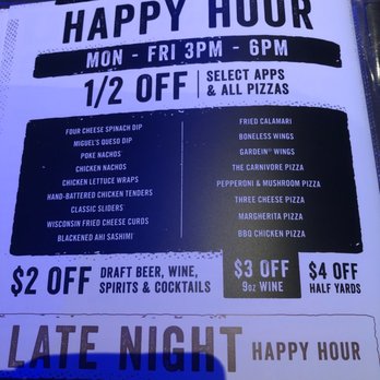Yard House - Best happy hour menu - New American Near Me - Bakersfield, California Yard House - Best happy hour menu - New American Near Me - Bakersfield, California