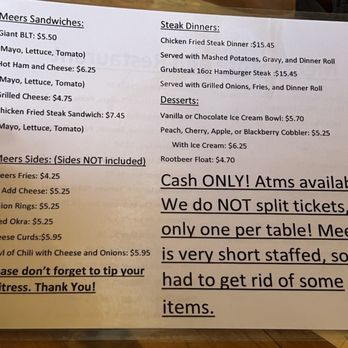 Meers Store And Restaurant - Menu Back - American Near Me - Lawton, Oklahoma Meers Store And Restaurant - Menu Back - American Near Me - Lawton, Oklahoma