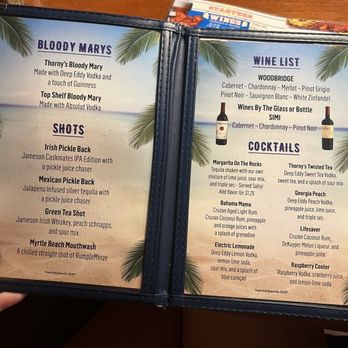 Thorny's - Menu - Steakhouses Near Me - Myrtle Beach, South Carolina Thorny's - Menu - Steakhouses Near Me - Myrtle Beach, South Carolina