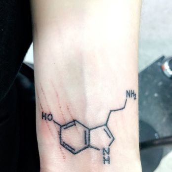 Point Blank Tattoo - My serotonin molecule. - Tattoo Near Me - Wisconsin Dells, Wisconsin