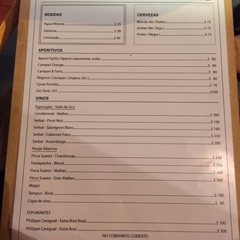 Charlone 101 - Menu - Argentine Near Me - Buenos Aires, C