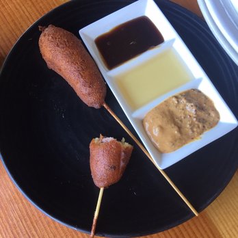 2145 Eats - Corn dogs with good homemade sauces we were told - Pizza Near Me - Costa Mesa, California 2145 Eats - Corn dogs with good homemade sauces we were told - Pizza Near Me - Costa Mesa, California