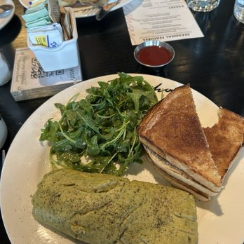 Cafe Patachou At The Stutz - The McKenzie omelette. I substitute pork sausage for chicken sausage-delicious!! - Breakfast & Brunch Near Me - Indianapolis, Indiana