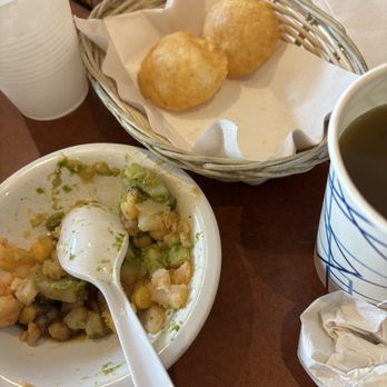 Chaat Cafe - Pani Puri (we had already ate more than half, it's a bigger portion than this) - Indian Near Me - San Jose, California Chaat Cafe - Pani Puri (we had already ate more than half, it's a bigger portion than this) - Indian Near Me - San Jose, California