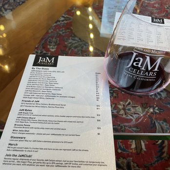 JaM Cellars - Menu - Wine Tasting Room Near Me - Napa, California