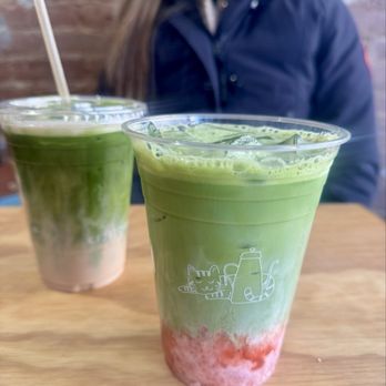 Kijitora E14th - Strawberry and chestnut matcha - Coffee & Tea Near Me - New York, New York