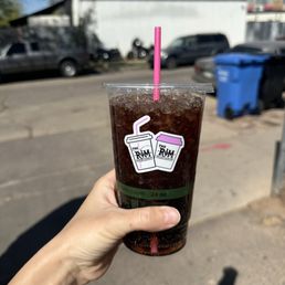 Prickly pear Diet Coke with honey and lemon - so good!