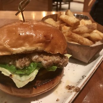Barrel & Bushel - pork belly burger with fries - Bars Near Me - Tysons Corner, Virginia