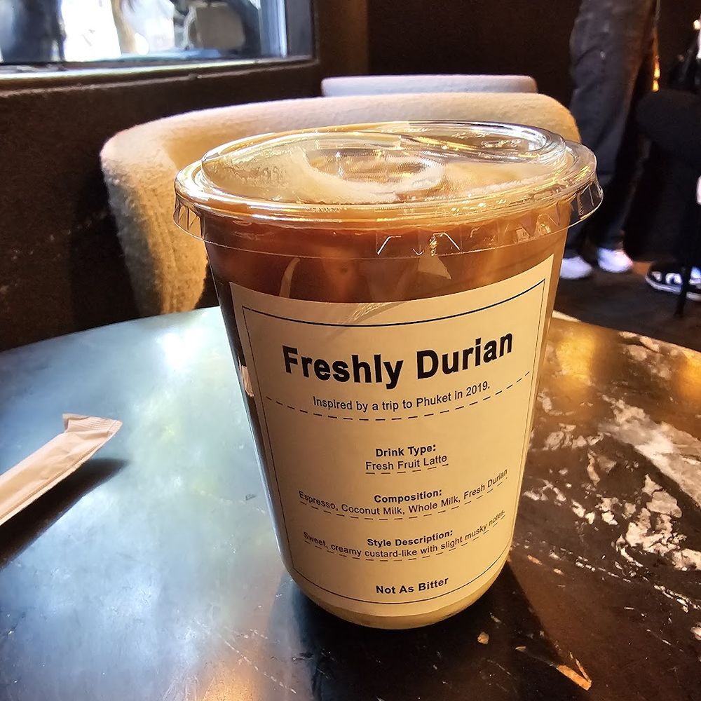Not As Bitter - Freshly Durian. $8.5. Excellent. Would recommend - Coffee & Tea Near Me - New York, New York Not As Bitter - Freshly Durian. $8.5. Excellent. Would recommend - Coffee & Tea Near Me - New York, New York