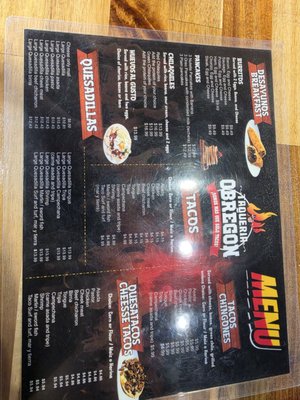 Menu photo 2 Taqueria Obregon Phoenix, AZ